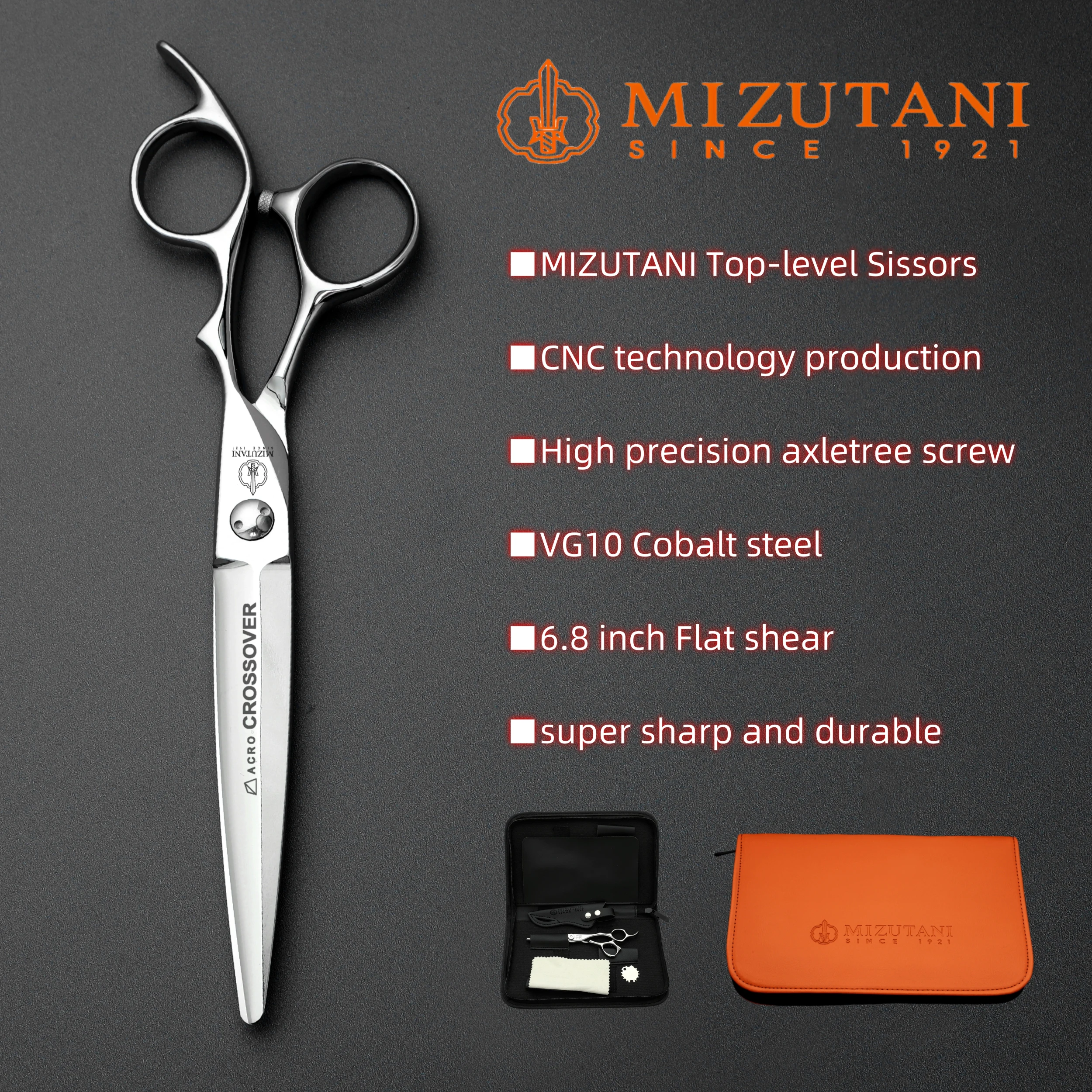 

MIZUTANI Professional barber scissors Top-level barber shop Hair cutting machine CNC technology Powder and VG10 steel sissors