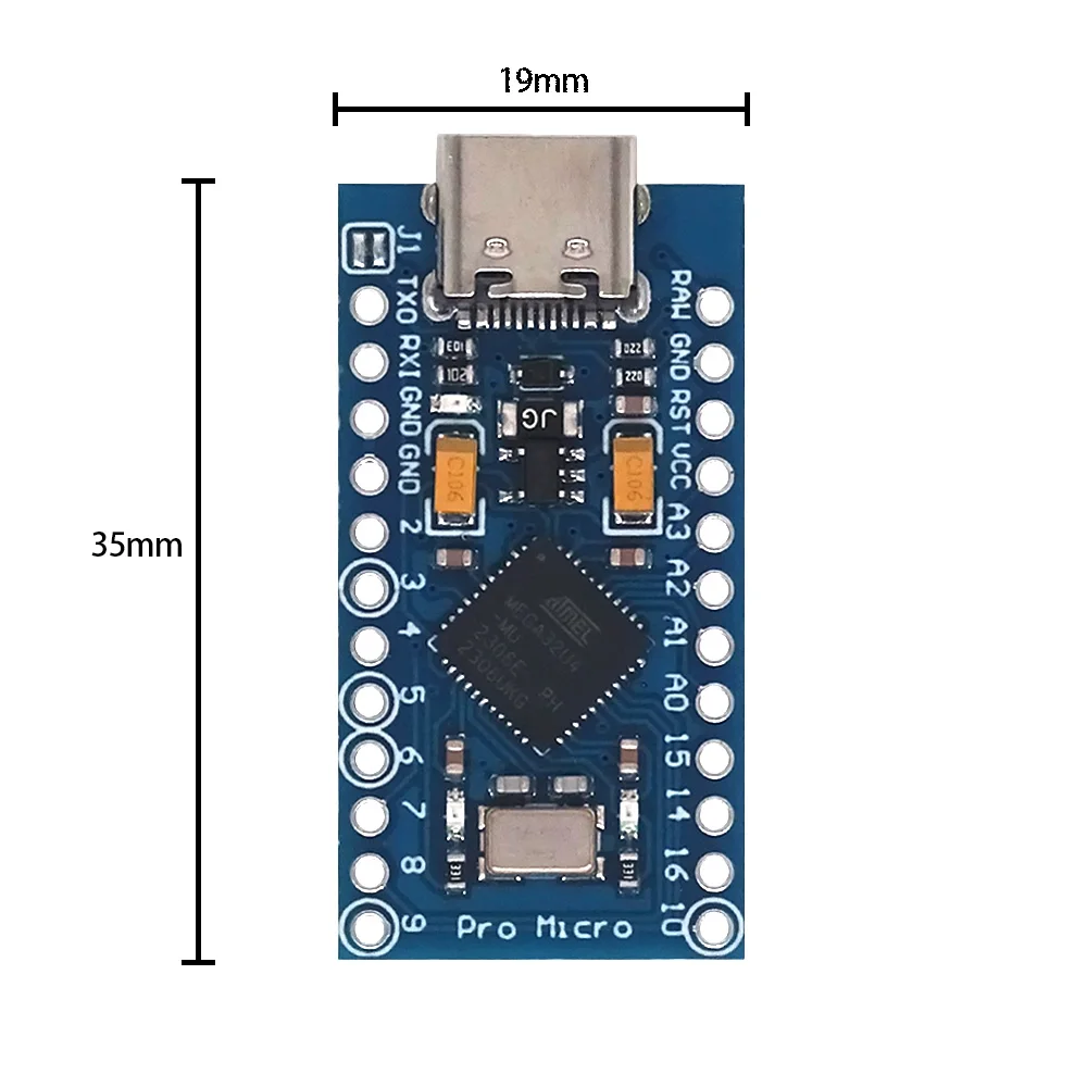 Pro Micro ATMEGA32U4 5V/16MHZ module With the bootloader for arduino MINI USB/Micro USB  with 2 row pin header for arduino