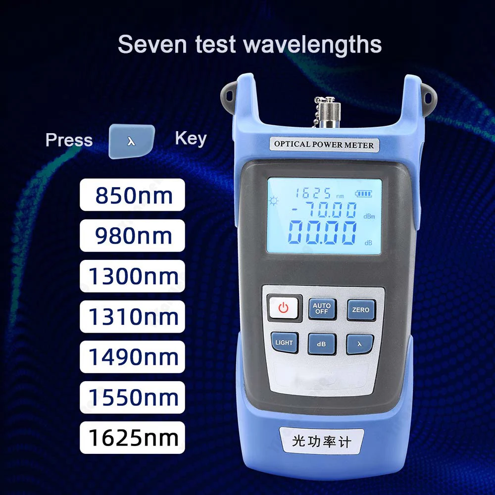 FTTH Fiber Optic Cable Tester Tool Kit Optical Power Meter -70 ~+3dBm