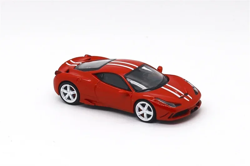TOC X EDM X AHandofGod 1:64 458 Rosso Corsa White Stripe Limited500 Diecast Model Car