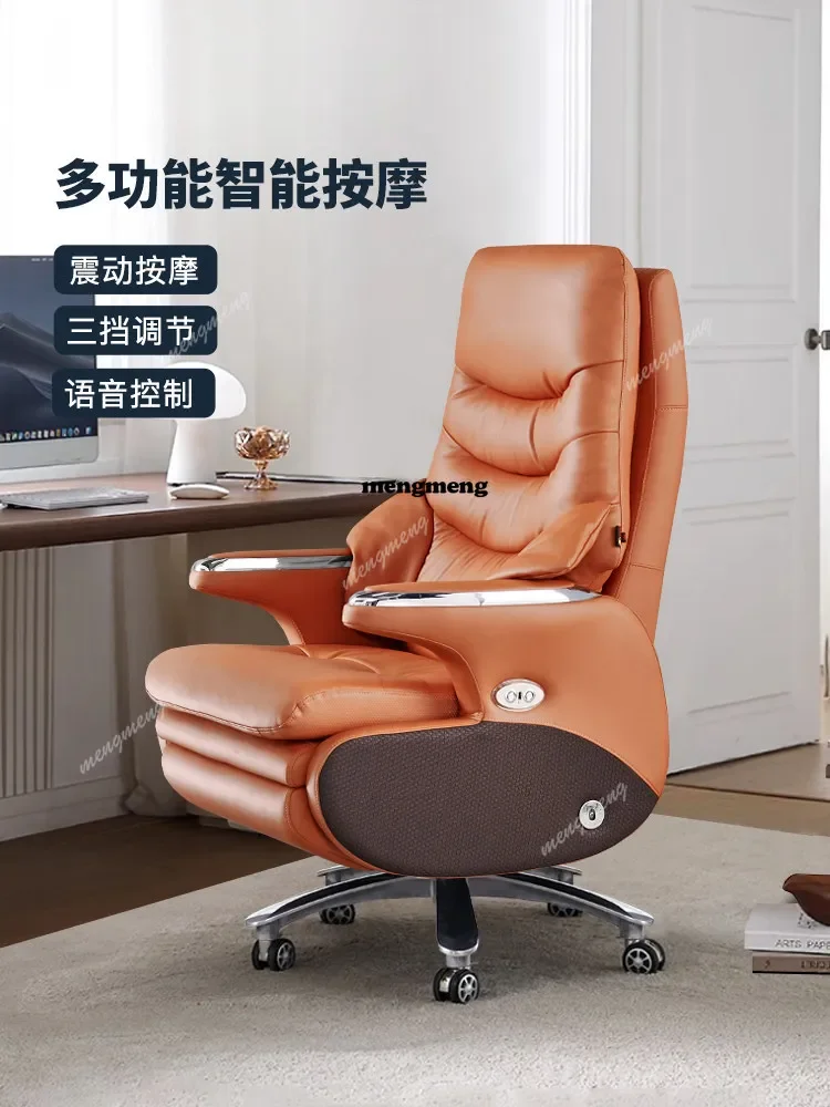 

Новинка! Премиум-кресло для руководителя из кожи с электромассажем, офисное, с функцией раскладывания для отдыха, комфортное для длительного сидения, для дома и работы за компьютером.