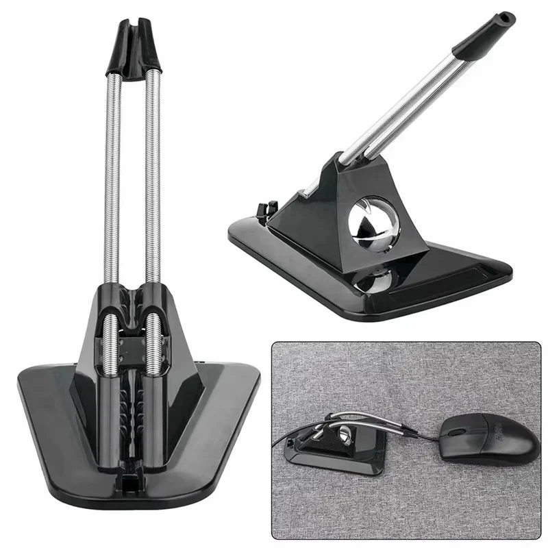 Mouse Cable Holder Computer PC Mouse Bungee Cord Clip Wire Line Organizer Management Gaming Flexible Wired Mice Fixed Holder