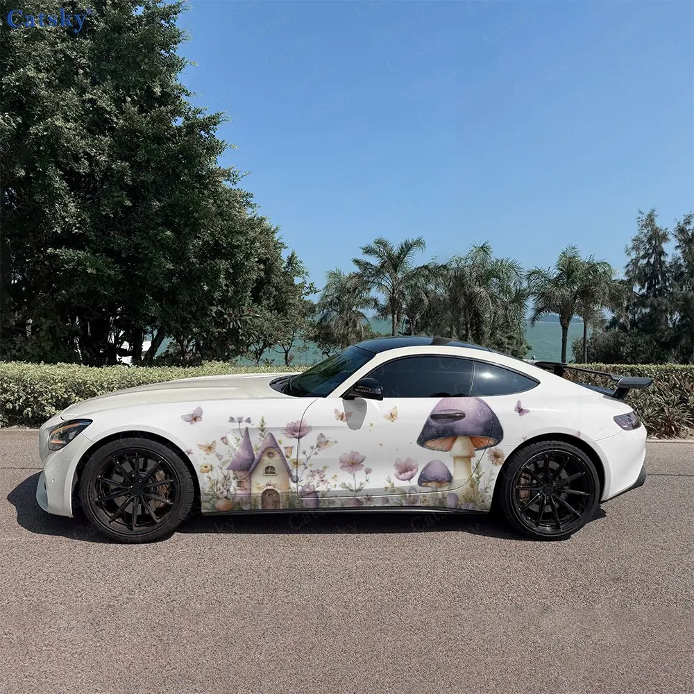 

2pcs Fairy Forest Blade, Durable, Fade-resistant, Enhance Vehicle Aesthetics With Bold Artistic Design Car Vinyl Wraps