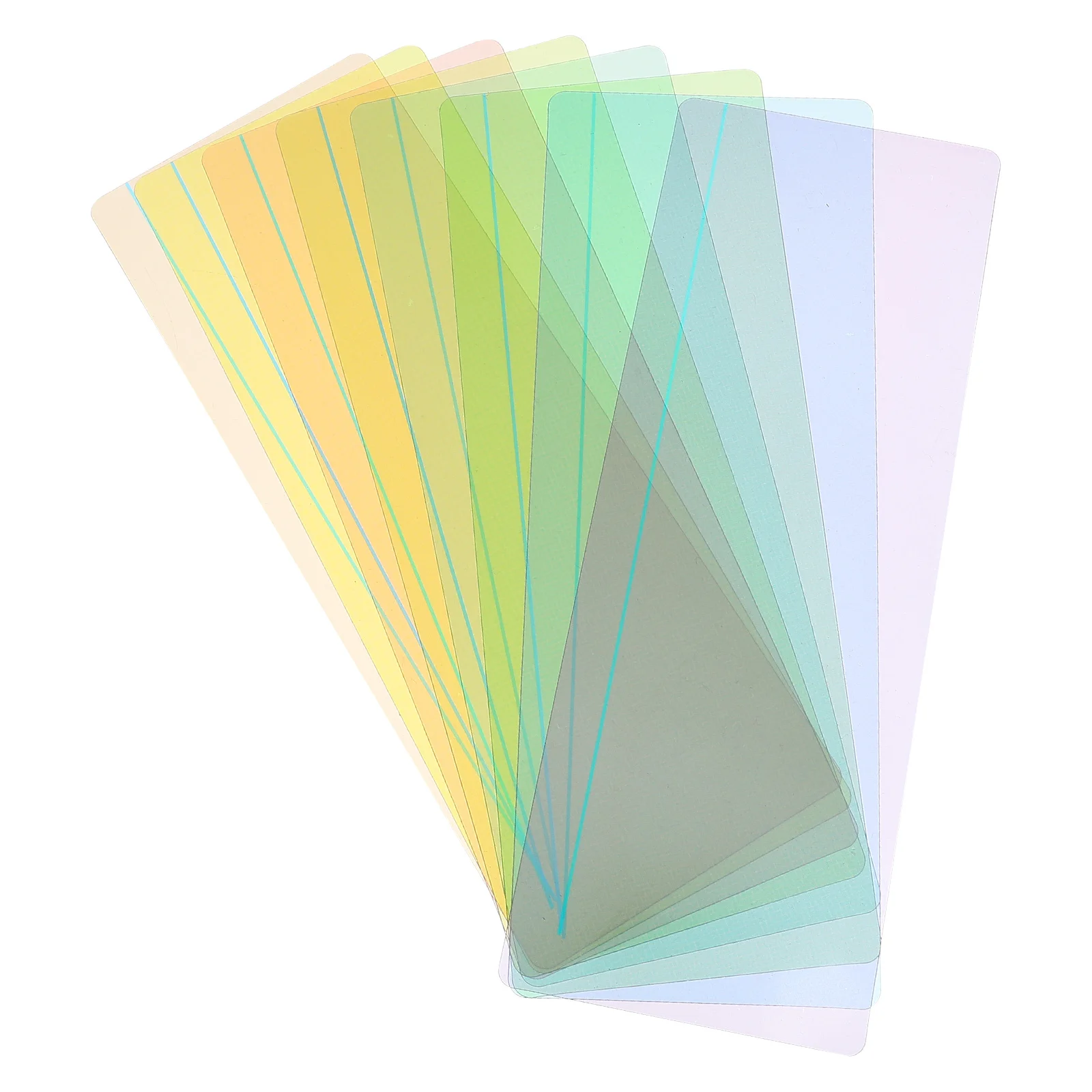 8 قطعة شرائط القراءة الإشارات المرجعية الموجهة الملونة تسليط الضوء على علامات الصفحة تتبع علامات PVC لعسر القراءة #4