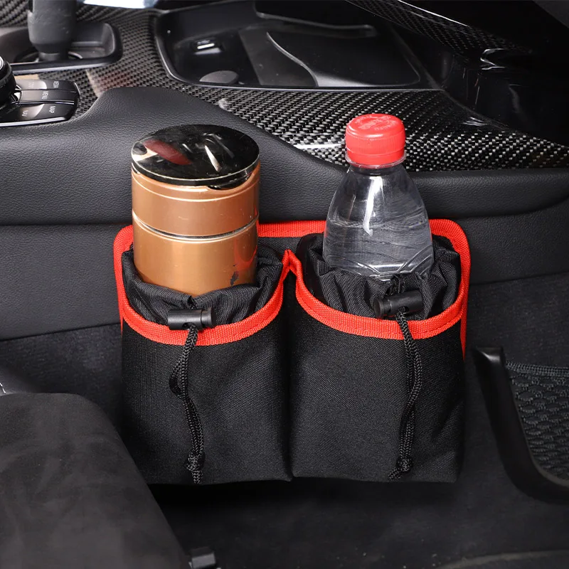 For Toyota GR Supra A90 2019-2022 Car Center Console Side Hanging Bag Phone Storage Bags Water cup storage bags Car Accessories