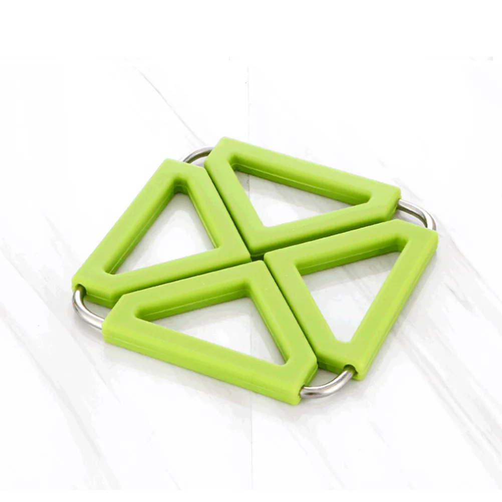 

2 pcs Hot Pot Holder Non-slip Heat Insulation Mat Foldable Table Pad Square Bowl Trivet Coasters Kitchen Utensils Protect