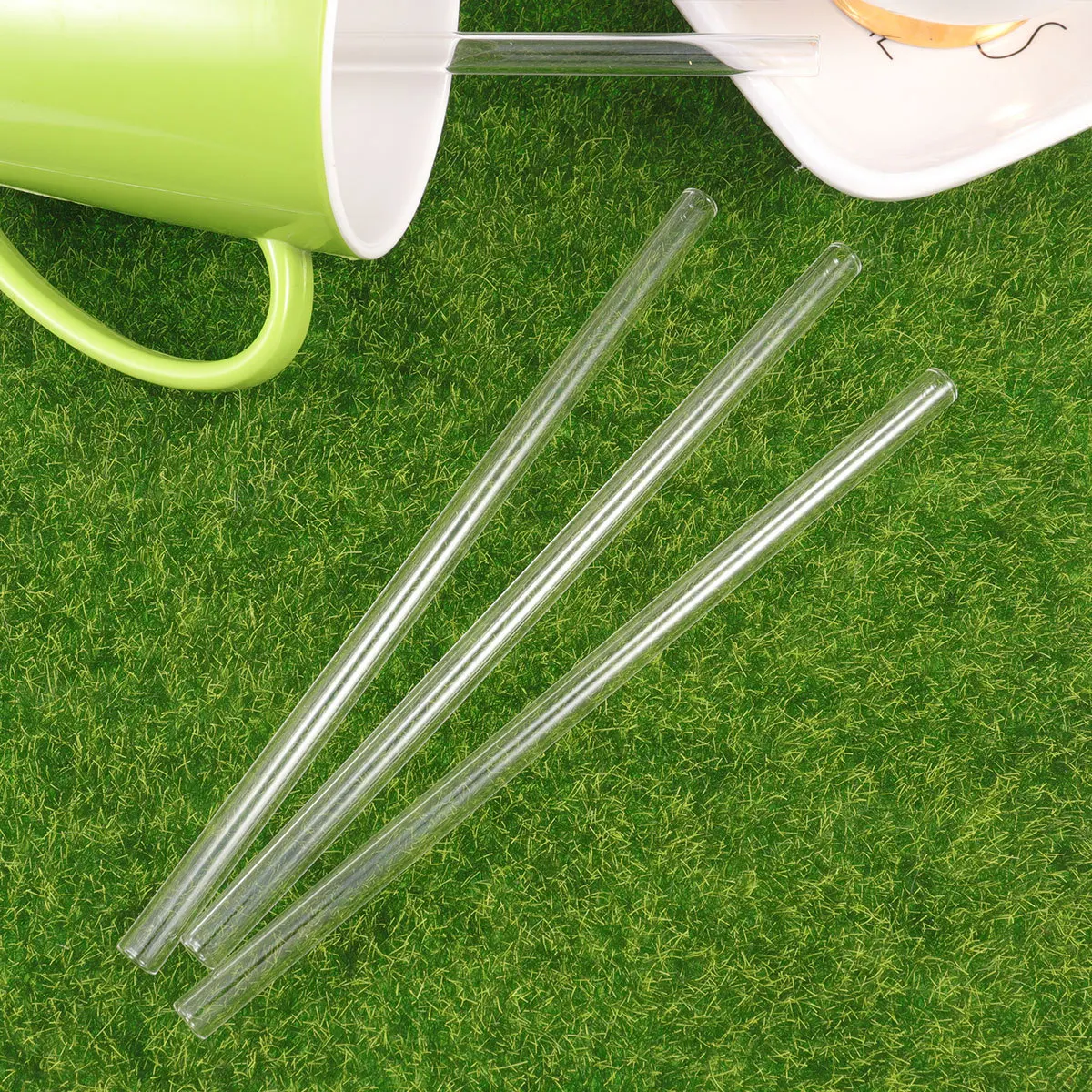 

10Pcs Heat Resistant Glass Straws Transparent Reusable Straight Drinking Straws Suitable for Coffee Ice Tea Smoothies