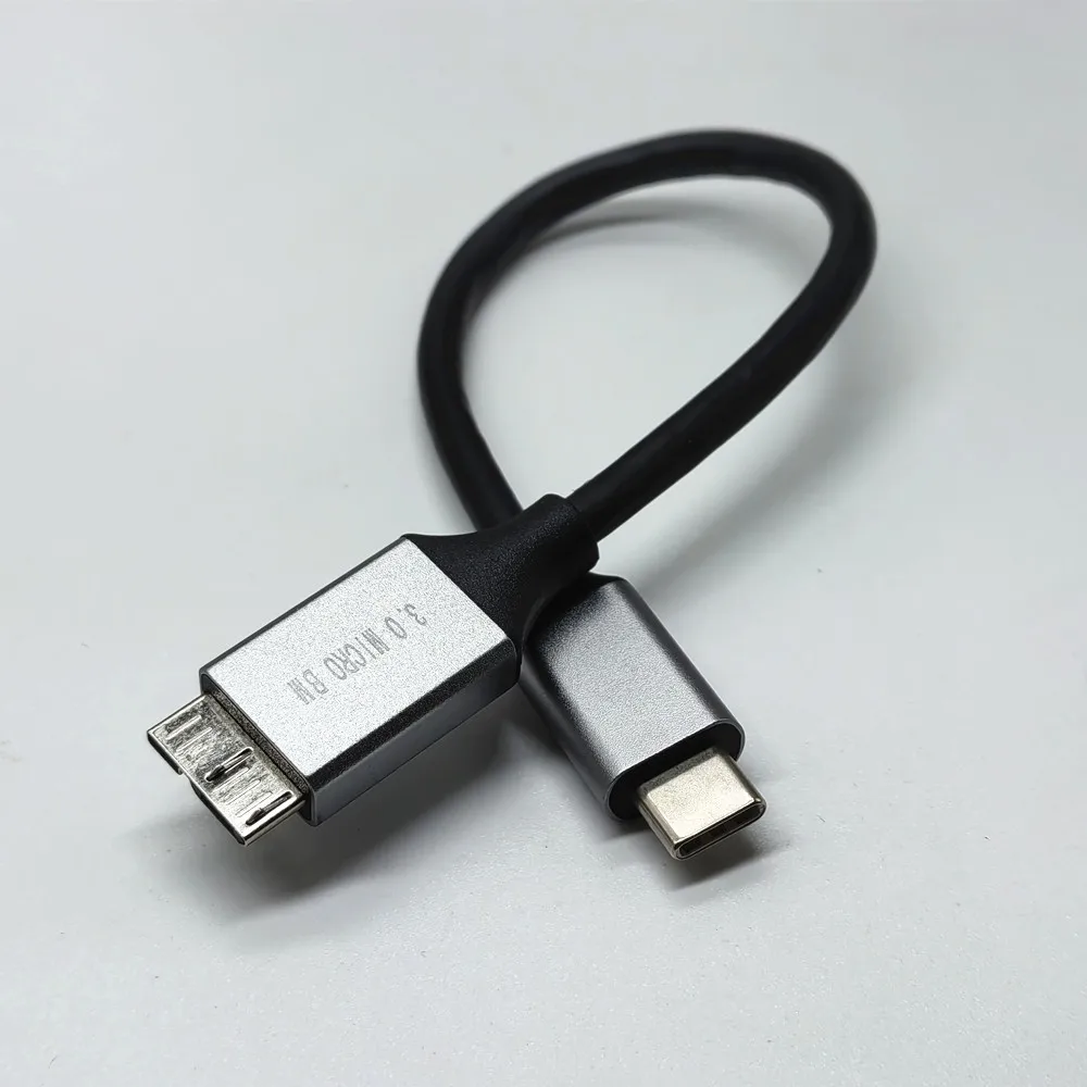 USB C to Micro B Cord Hard Drive Cables Braided USB 3.0 Type C Male to Micro B Male Cable for MacBook Toshiba Canvio 0.2M 0.3M