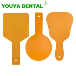 Dental Shield Plate Square/Round/Tooth-Shaped Hand-Held Eye-Protective Board Light Curing Filter Paddle Dentistry Lab Products