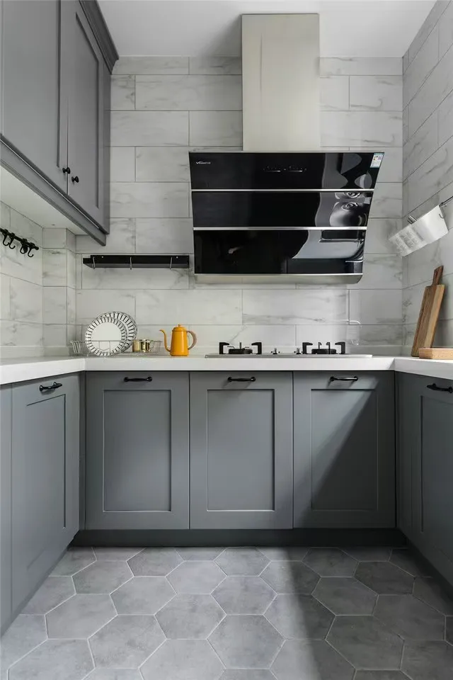 #￥High quality customization wood kitchen cabinets Color customizable E0 Grade Particle Board modern kitchen cabinets