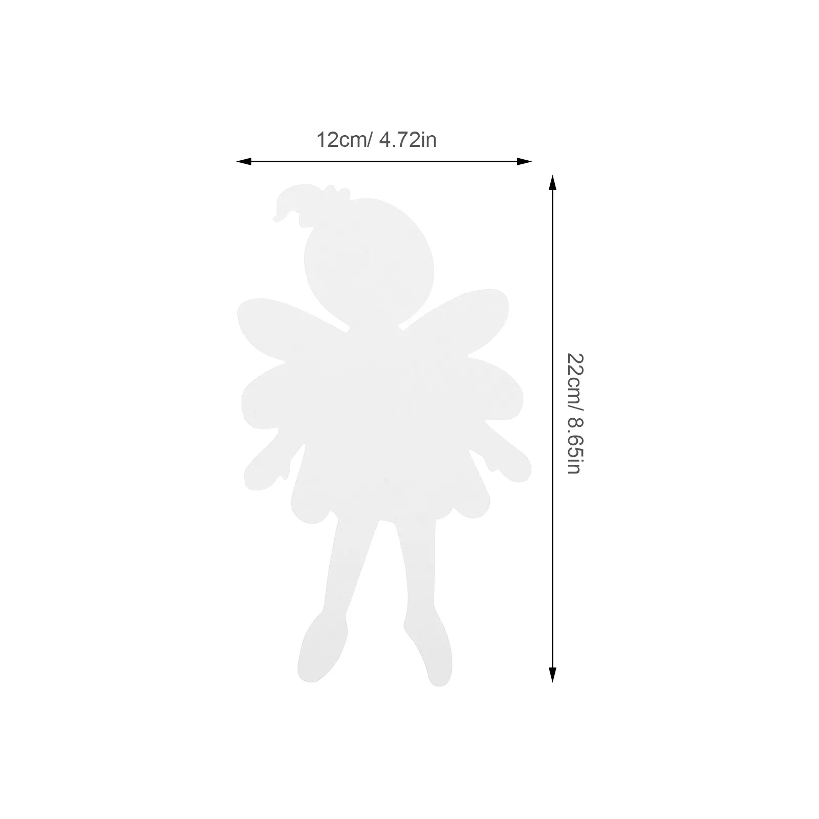20Pcs White Cardboard Cutouts Blank Person Shapes for Drawing Painting Crafts Preschool Learning Color Recognition Hand Eye