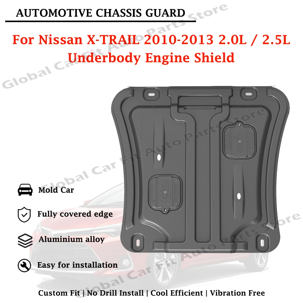 Heavy Duty Engine Skid Plate Custom Fit For Nissan X-TRAIL 10-13 2.0L/2.5L Anti-Collision Protection Under Engine Guard Shield