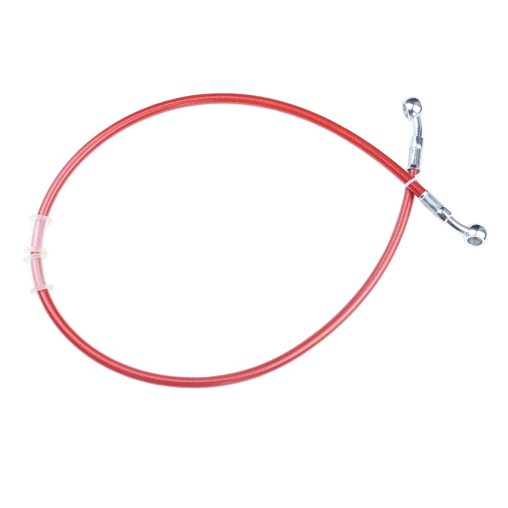 Universal 400mm - 2200mm Motorcycle Hydraulic Brake Hose Line Cable 28 degrees 10mm Banjo Pipe Line Braided oil hose