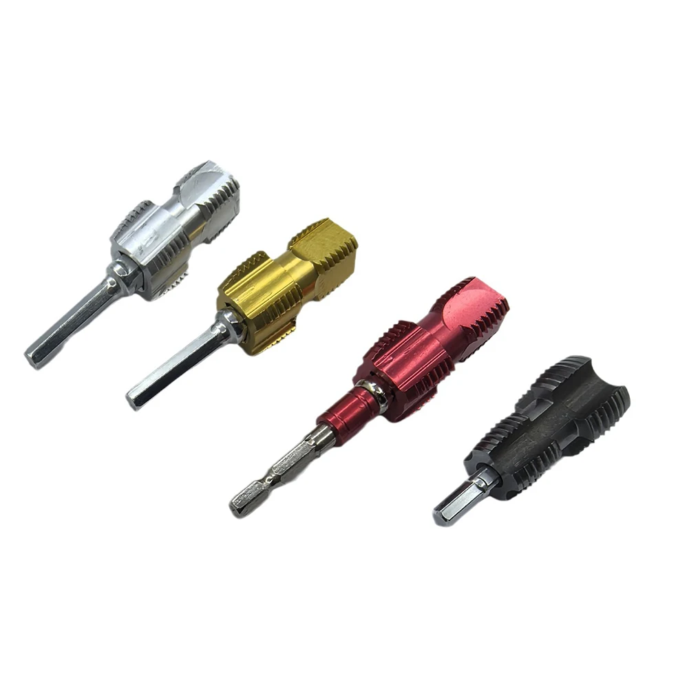 Electric Drill Adapter with 6 35mm Hex Shank for Connecting For 12 and 34 Inch Water Pipes Smooth Thread Design