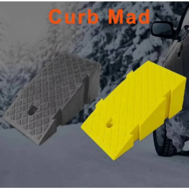 ล้อรถ Driveway Ramps แบบพกพายาง Curb Ramps รถจักรยานยนต์พลาสติกน้ําหนักเบาเกณฑ์ Ramp สําหรับรถพ่วงรถบรรทุกจักรยาน