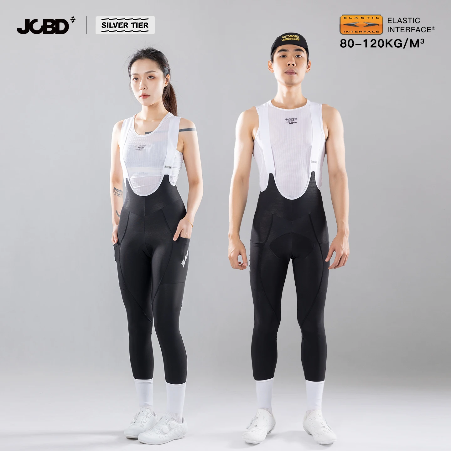 JCBD Pro Winter Thermal Fleece Cycling Long Pants Bib Tights Women Men Breathable Warm 120 EIT Chamois Padding Road Bike Pants