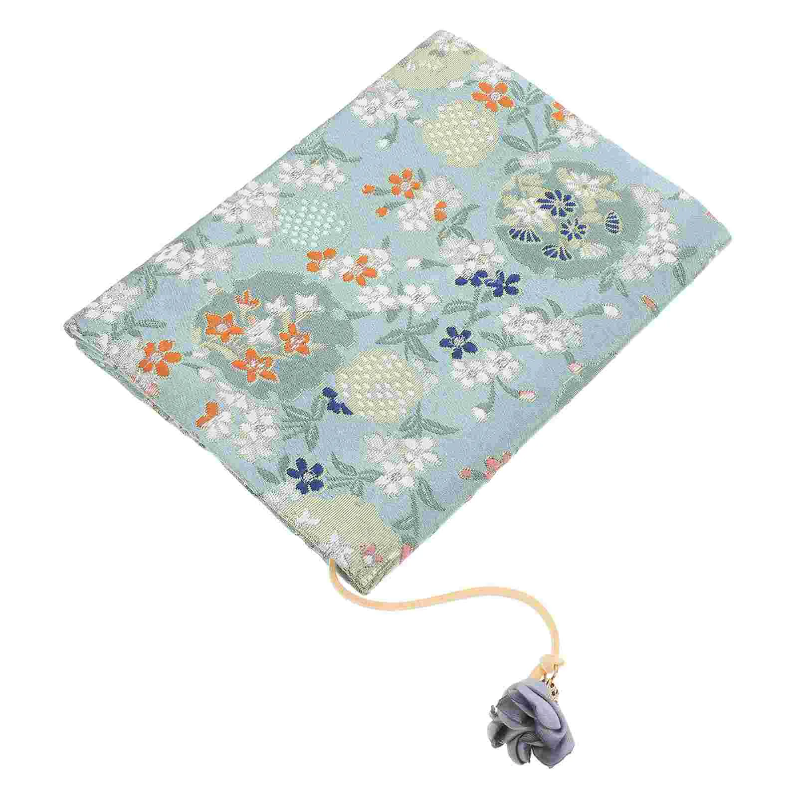 Handmade Cloth Book Cover Sleeves Fabric Decoration Floral Protector Notebook Protection Flower