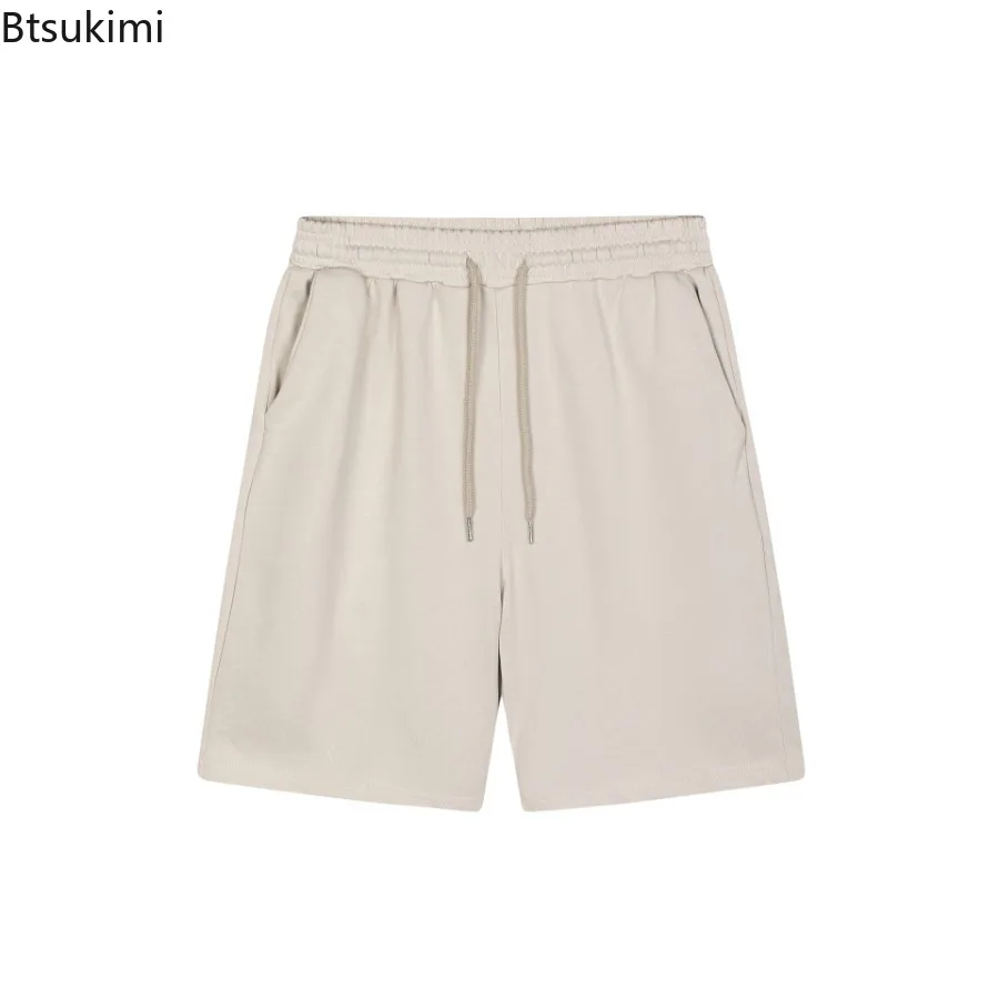 2025 Women's Summer Sports Shorts Solid Color Cotton Loop Casual Trousers Loose Sports Sweat Pants Comfortable Home Half Pants