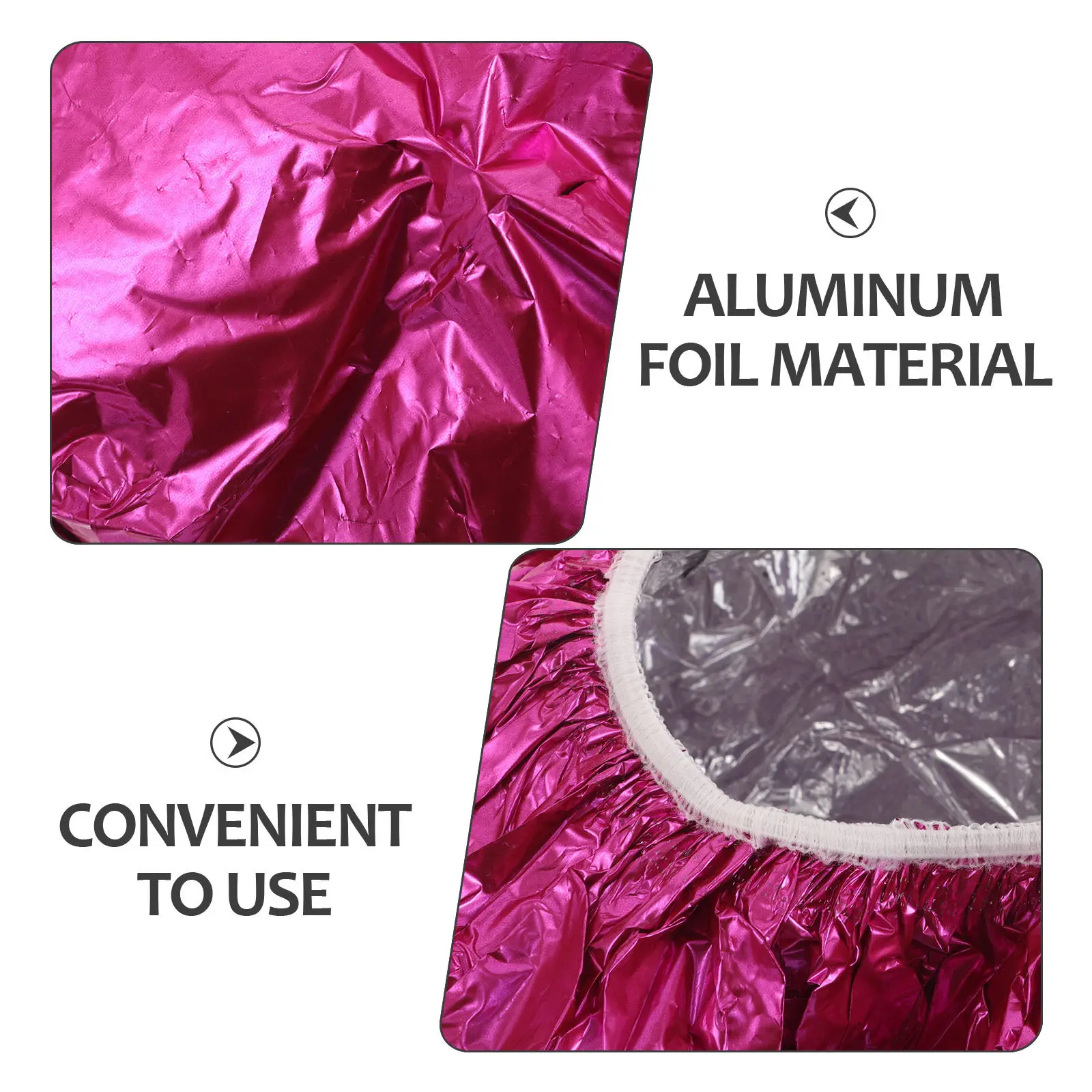 10Pcs Aluminum Foil Shower Cap for Hair Coloring Deep Conditioning Oiling Reusable Lightweight Cap Salon