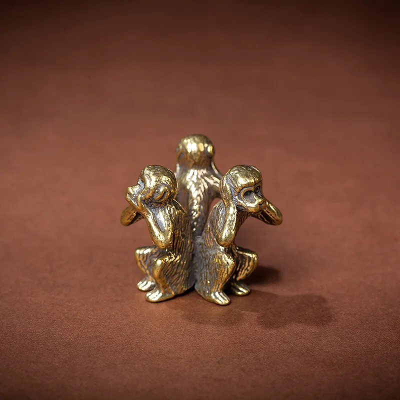 1PC of three-no-monkey ornaments, do not look, speak, do not listen, paperweight, tea pet, home anti-villain jewelry accessories