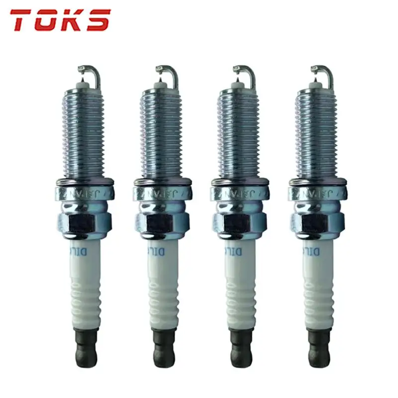 TOKS 4pcs/lot Dual Iridium Spark Plug 22401-JA01B DILKAR6A11 For Nissan Altima Rogue Sentra 22401JA01B 22401 JA01B