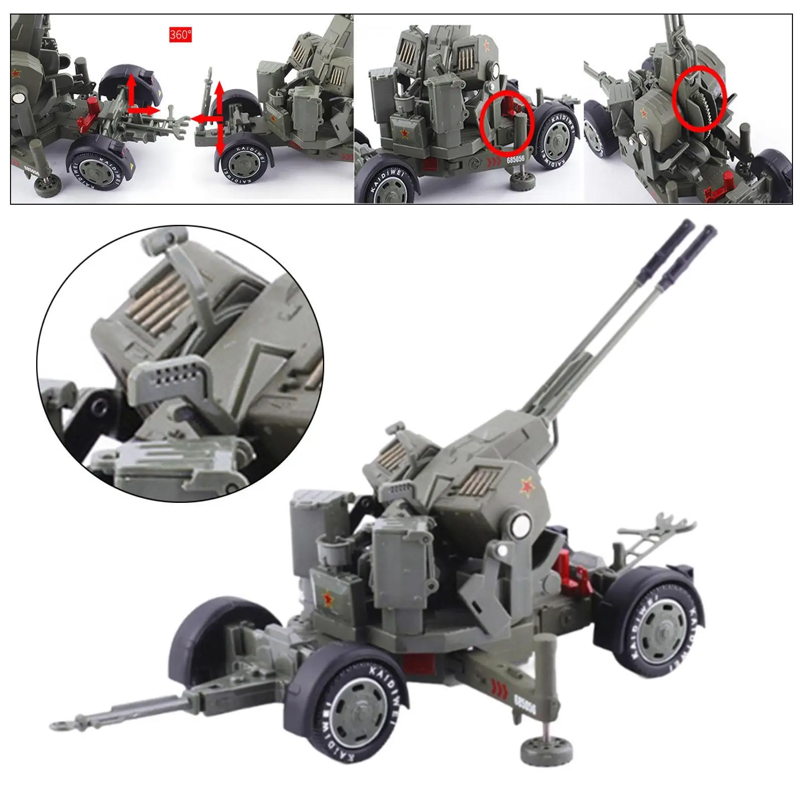 

DIY 1 35 Scale Alloy Tank Model Kit Double Barrel Vehicle Puzzle for Miniature Car Model Collectors and Kids