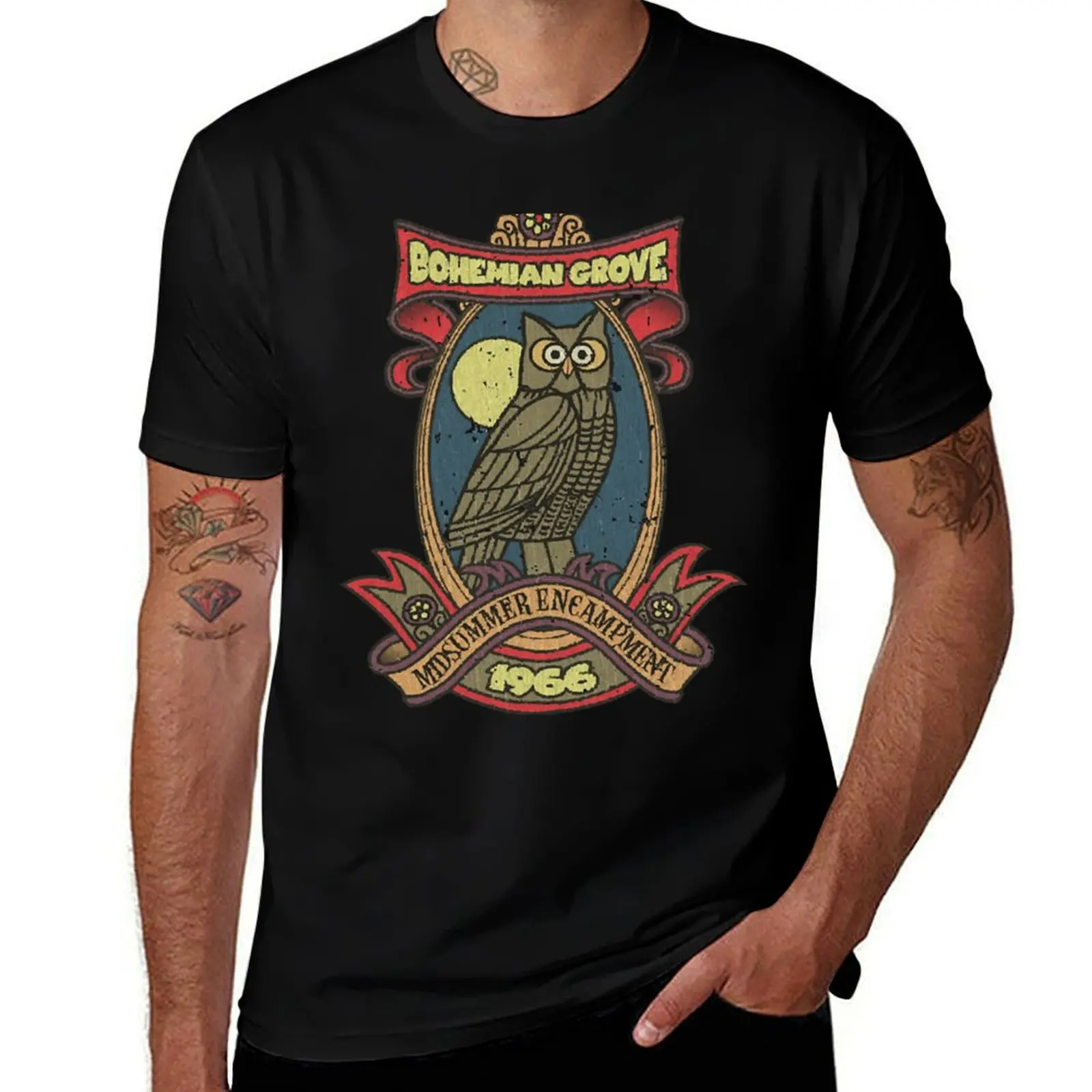 

Bohemian Grove Midsummer Encampment 1966 T-Shirt man t shirt luxury t shirt custom print
