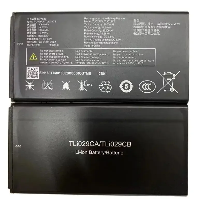 

Для аккумулятора мобильного телефона TCL 5G T508N Аккумулятор TLI029CB Аккумулятор TLI029CA