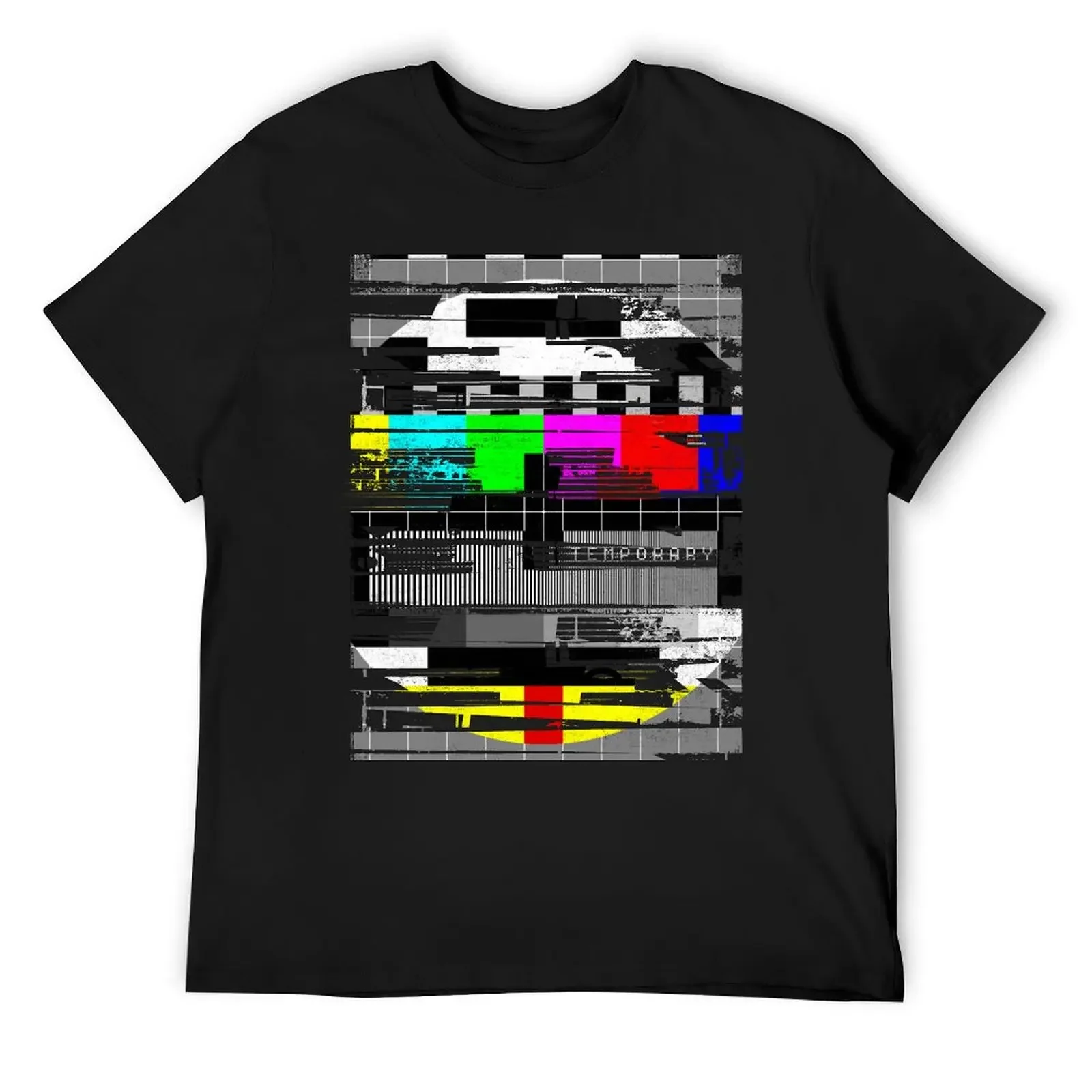 Test Card T-Shirt vintage plus size tops cotton t shirt men