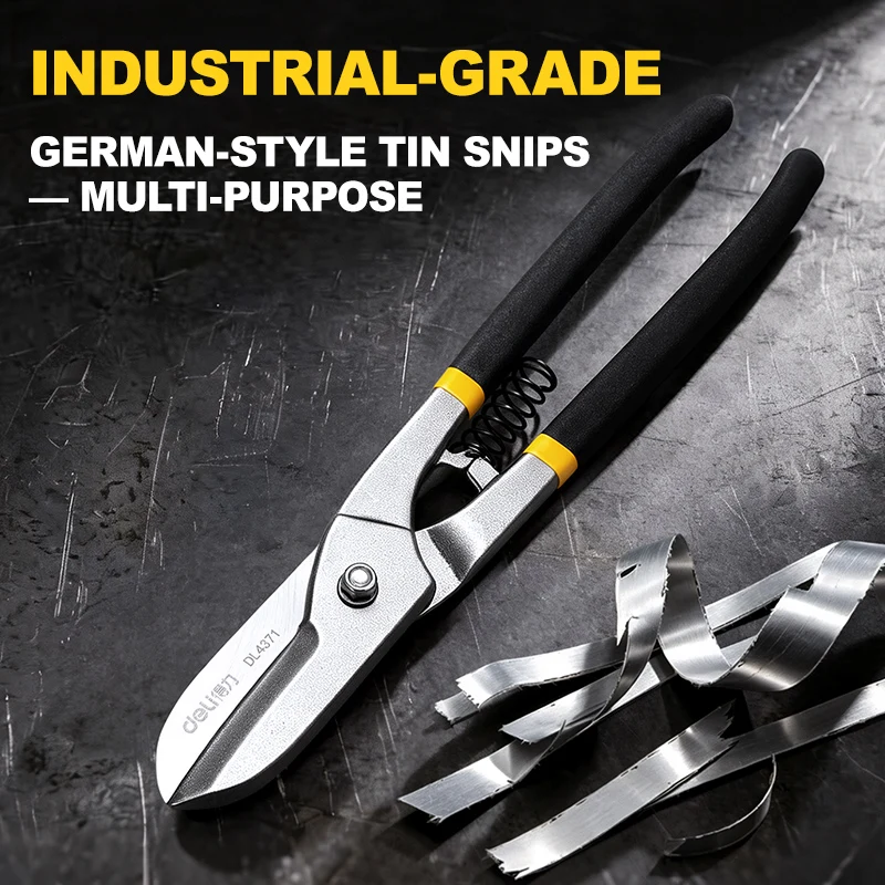 Heavy Duty 8 10 12 14 Inch Tin Snips Alloy Steel Hand Tool Stainless Steel Sheet Metal Cutter Industrial Construction Tool