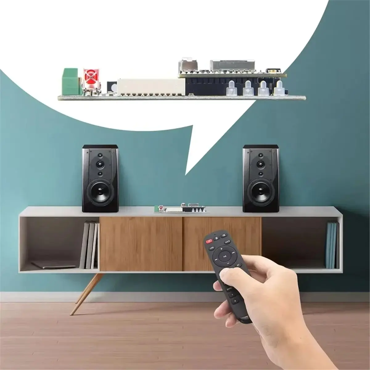 New Electronics D50 Wireless Audio Receiver Board Bluetooth WiFi Stereo Music Module for DIY Multiroom Home Theater System