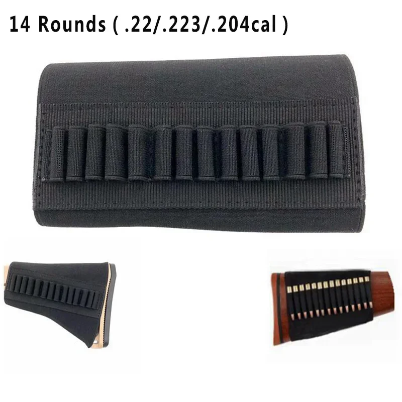 Tactical 8/9/14 Rounds Shotgun Rifle Buttstock Bandolier 12 Gauge Bullet Cartridge Holder Hunting Gun Ammo Pouch Shell