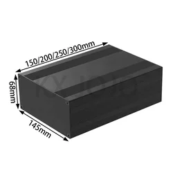 Aluminum Enclosure 145*68*150/200/250/300mm Split Case Electronic Project PCB Instrument  Silver/Black DIY Power Supply