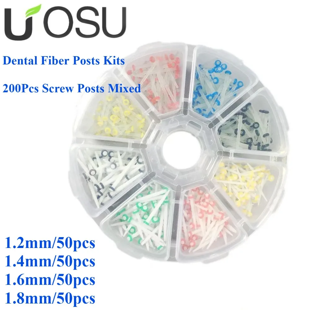 

Multi-sizes Dental Fiber Post With Drill Kit Straight Screw Quartz Glass Fiber Resin Post Root Canal Tooth Restorative Materials