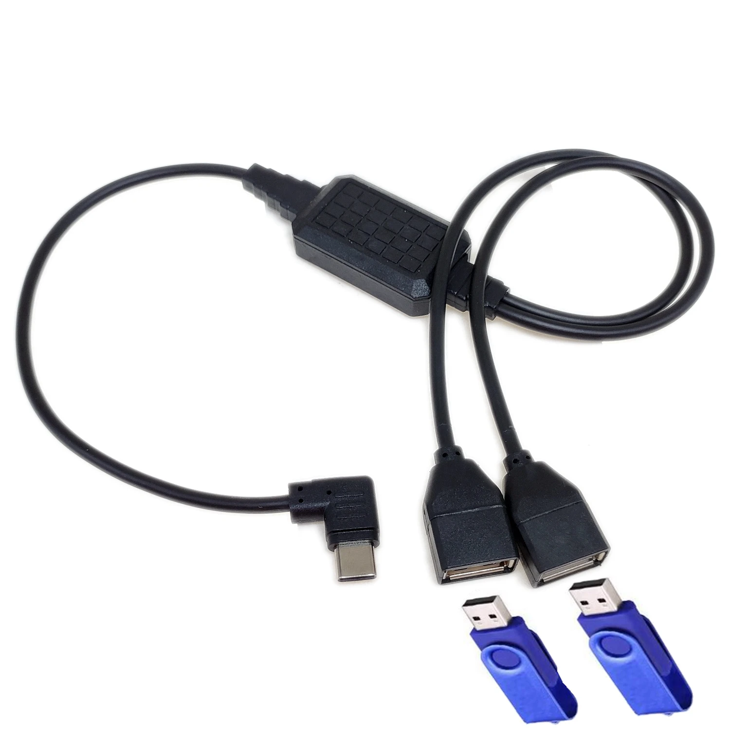 USBC to 2 USB USBA adapter, data power supply, OTG cable converter, USB2.0 multi port, MacBook Pro iPad dual port