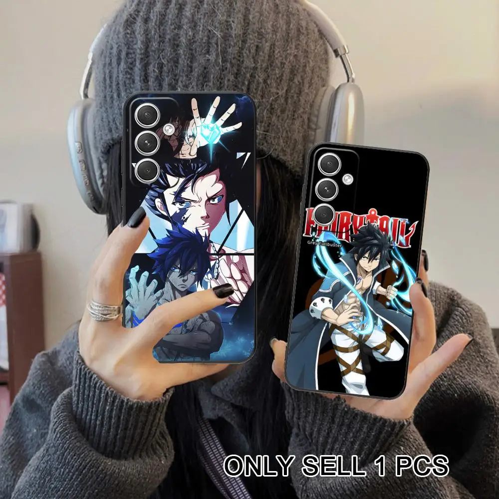 Fairy Tail Gray Phone Case for Samsung Galaxy S26 S25 S24 S23 S22 S21 S20 Note20 Plus FE Ultra Soft TPU Shockproof Cover