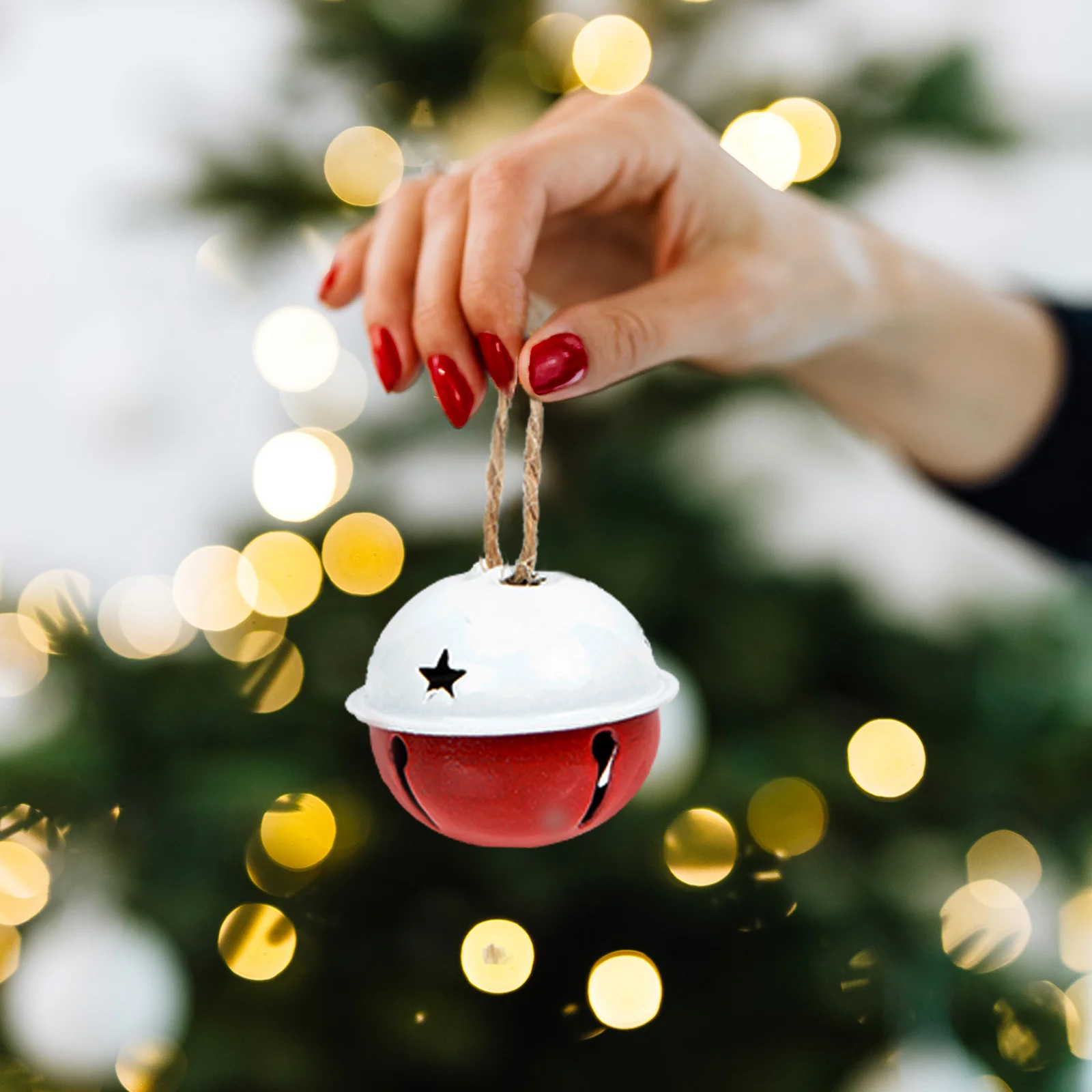 

12 Pcs Christmas Bell Ornament Pendant Xmas Tree Decorate Coffee Shop Decoration Bells for Crafts Iron