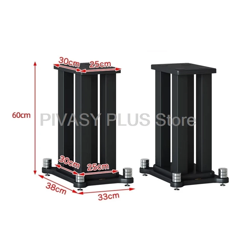 2 stuks 20-80 cm luidsprekerstandaard 5x5 cm stalen frame audiostandaard ronde basis luidsprekerplank voor DJ boekenplank satellietgeluidssysteem