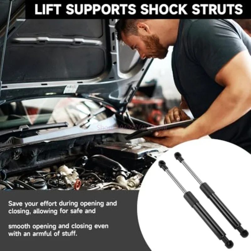 1 Pair Auto Front Engine Bonnet Hood Lift Supports Gas Struts Replacement Accessories Compatible for 997 987 99751155101 AMEXIAO