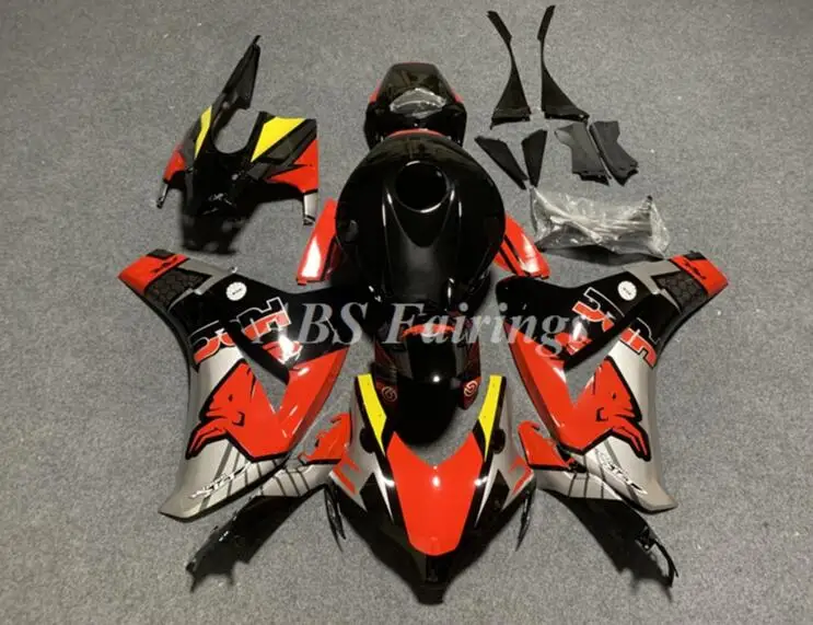 

4 подарка, новый комплект обтекателей из АБС-пластика для мотоцикла, подходит для HONDA CBR1000RR 2008 2009 2010 08 09 10 11, кузов красного цвета на заказ