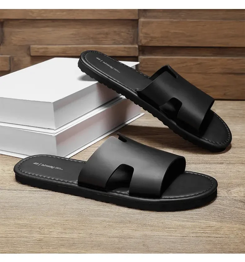 Men's One Strap Roman Sandals Slippers, Cross Border Fashion Casual Slides Plus Size Large Size Outdoor Shoes