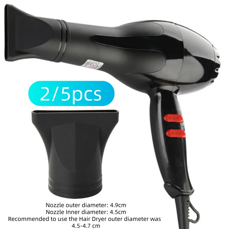 Plastic Salon Replacement Blow Flat Dryer Drying Concentrator Black Nozzle Styling Tool Hood Cover Wide Narrow Size