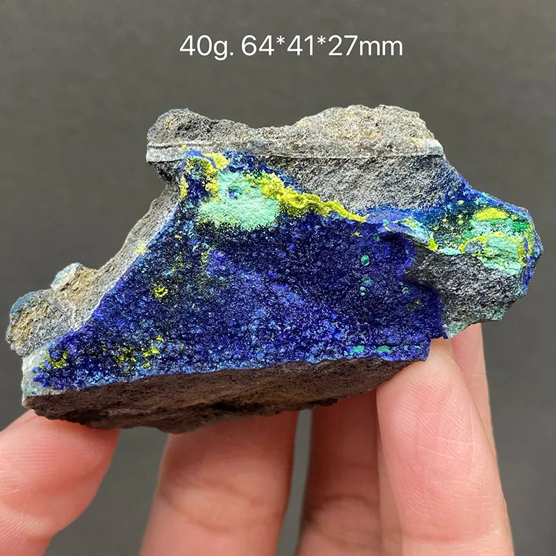 100% Natural Volborthite, Azurite and Malachite Raw Stone Minerals, Beads, Home Ornaments, Healing Crystals from Anhui