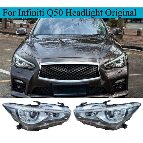 인피니티 Q50 헤드라이트 어셈블리 오리지널 파크 자동차 외장 액세서리 Q50s Q50l LED 조명 자동차 라이트 2015-18-19-20-21-22