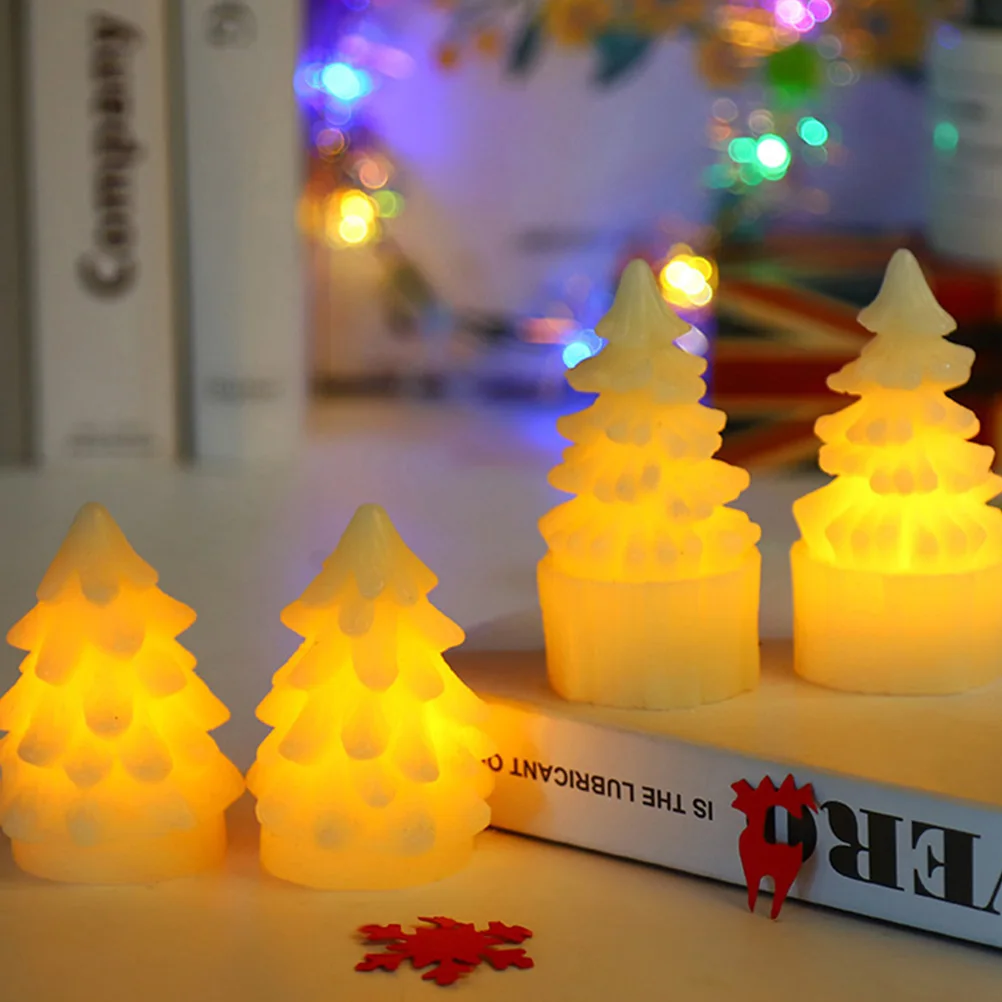 

2 pcs Christmas Tree Lights Electronic Lamps Led Wax Candles Eco Friendly Long Lasting Energy Saving Safe Party Decor