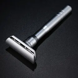 Adjustable Safety Razor Safer Press to Open Blade Replacing System 1 Razor 5 Blades