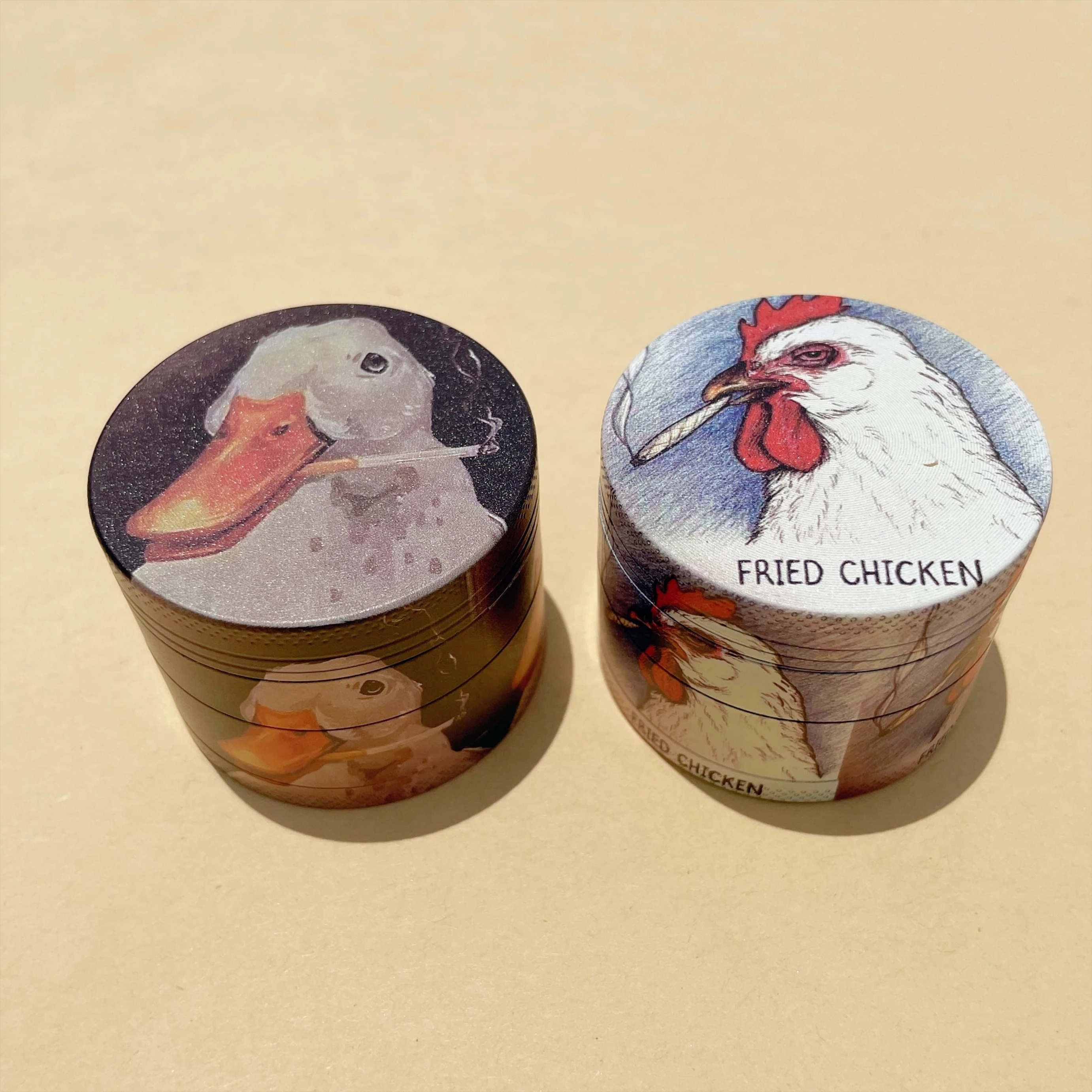 Duck and Chicken Smoking Metal Herb Grinder 2inch/50mm