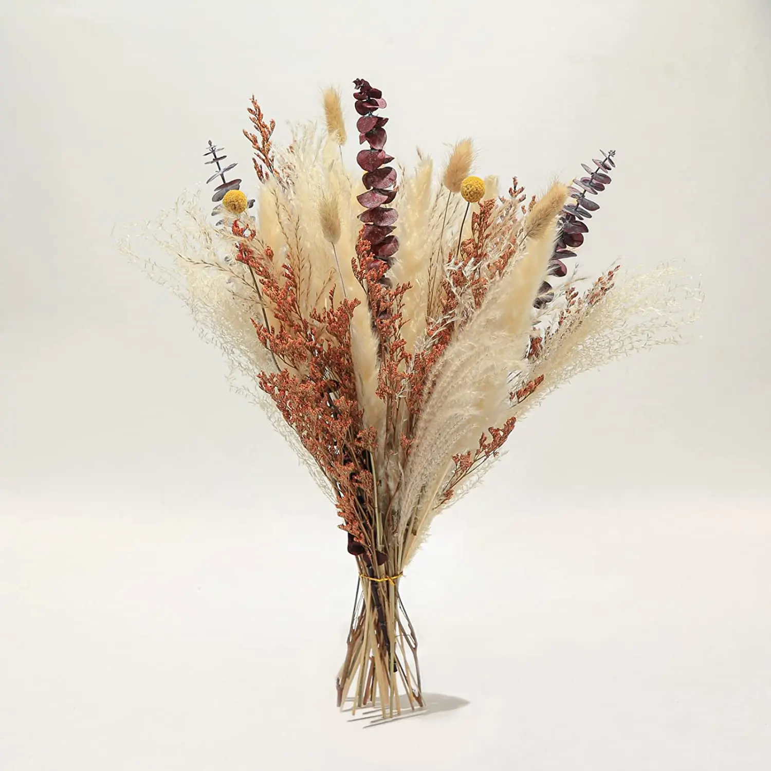 34-piece  natural reed dried flower bouquets, country style, dining table home decoration, birthday and holiday arrangements