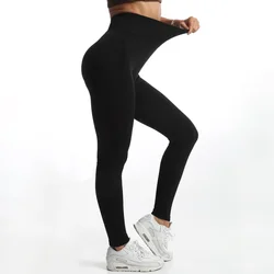 Sports High Waist Leggings Women Solid Slim Tights High Elastic Hip Liftt Workout Running Quick Drying Yoga Fitness Leggings