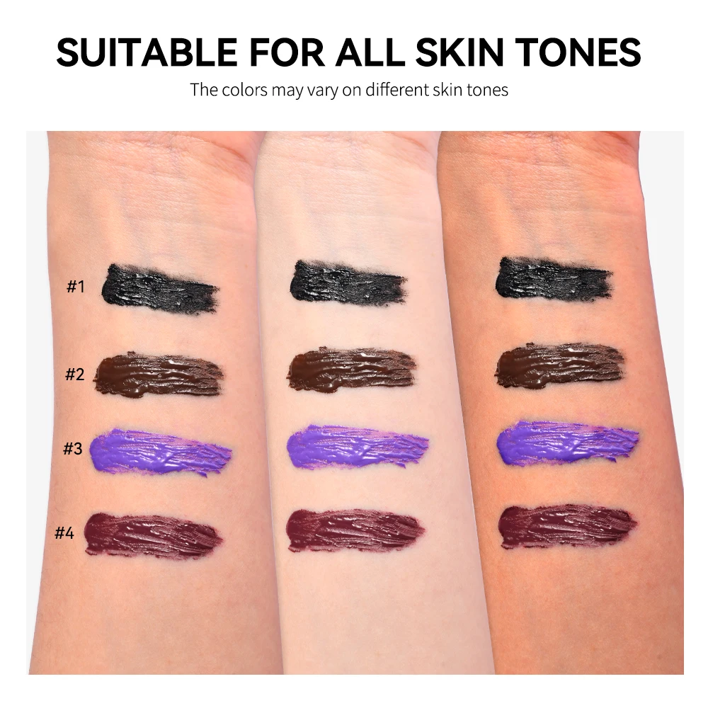 カラフルなマスカラはまつげを厚くして長くするマスカラ化粧品メイクアップ女性防水まつげ黒茶色ボリューム 5d